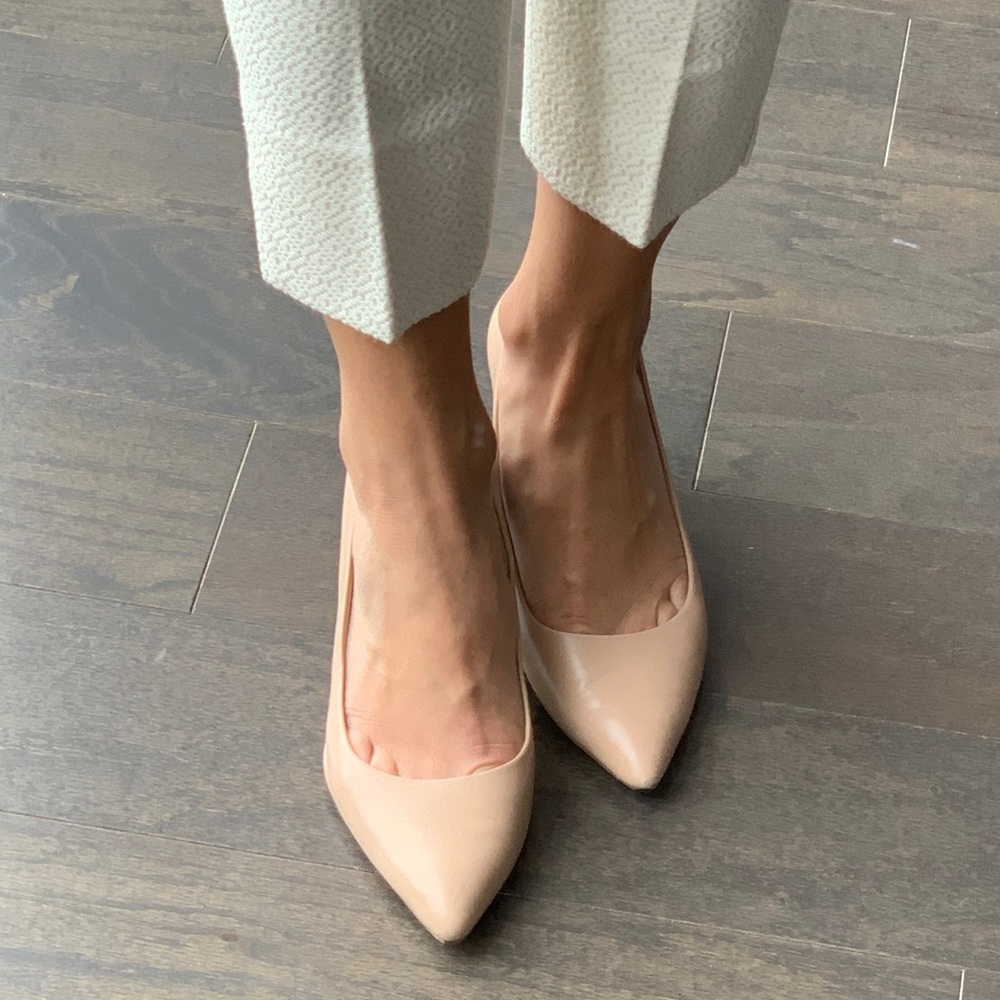 Classic Kitten Heel Nude Pumps